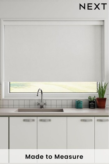 Powder White Crackle Made To Measure Roller Blind (672649) | £58