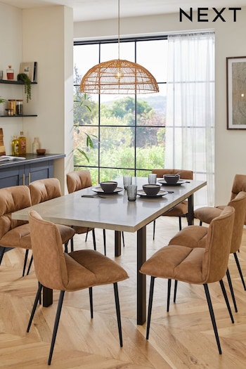 Grey Concrete Effect 6 to 8 Seater Extending Dining Table (672759) | £475