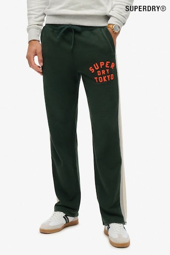 Superdry Academy Dark Green 100% Cotton Vintage Athletic Joggers (672828) | £65