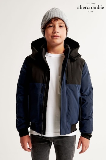 Abercrombie & Fitch Navy Blue Technical Bomber Jacket (673107) | £79