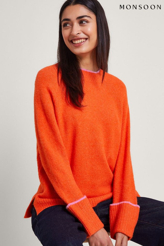 Ladies orange jumper top