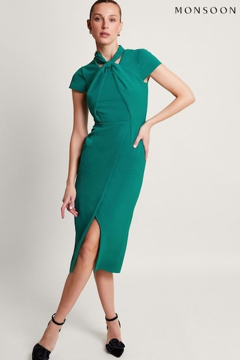Monsoon Green Garda Shift Dress (674351) | £125