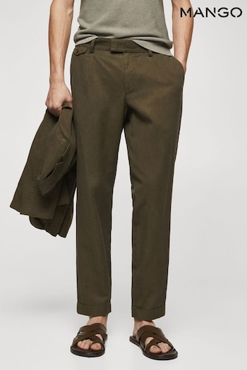 Mango Tapered Pleated Trousers (674483) | £60