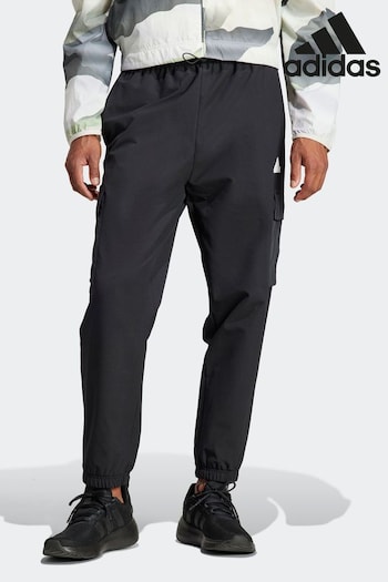 adidas Black rund Sportswear City Escape Premium Cargo Joggers (674749) | £75