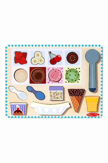 Melissa & Doug Wooden Magnetic Ice Cream Puzzle Play Set (675350) | £20