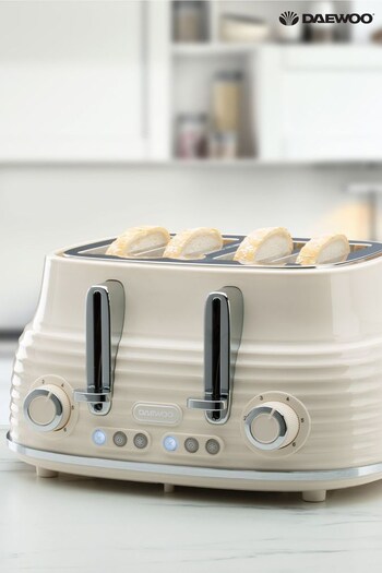 Daewoo Cream Sienna 4 Slice Toaster (675719) | £80