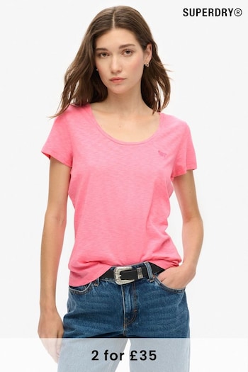 Superdry Pink Carnation Scoop Neck T-Shirt (675922) | £20