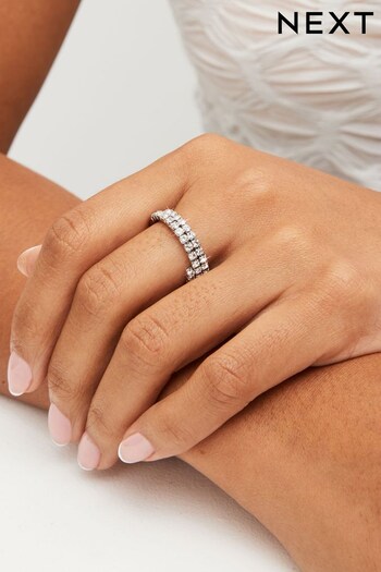Silver Tone Sparkle Wrap Ring (676082) | £8