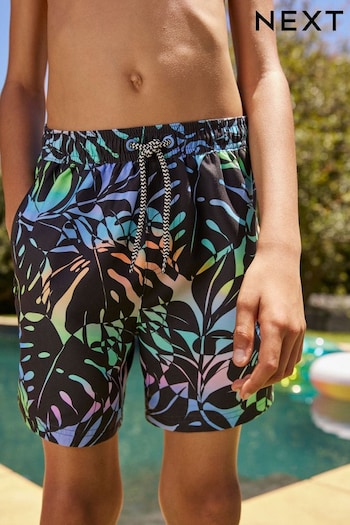 Black Leaf Printed Swim Shorts (3mths-16yrs) (676148) | £8 - £14