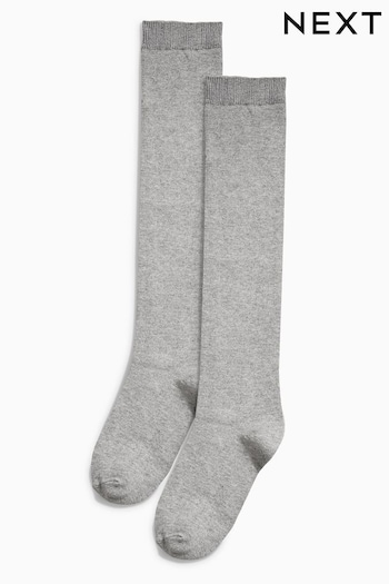 Grey Modal Blend Knee High Socks 2 Pack (676498) | £8