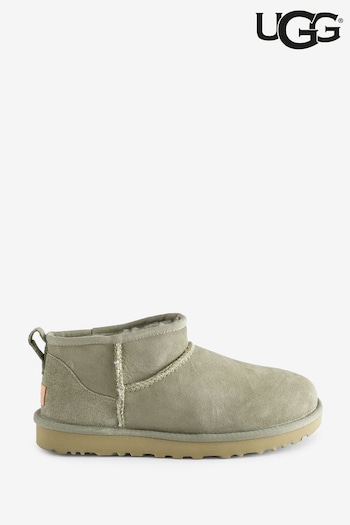 UGG embroidery Green Classic Ultra Mini Boots (676550) | £145