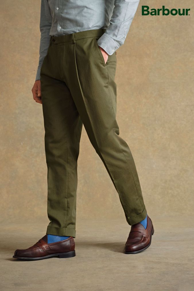 Barbour chinos mens Green shop