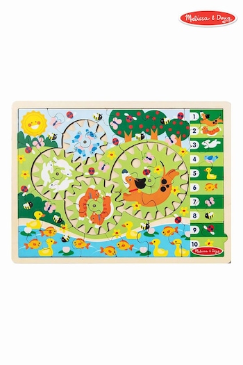 Melissa & Doug Animal Chase ISpy Wooden Gear Puzzle (677101) | £20