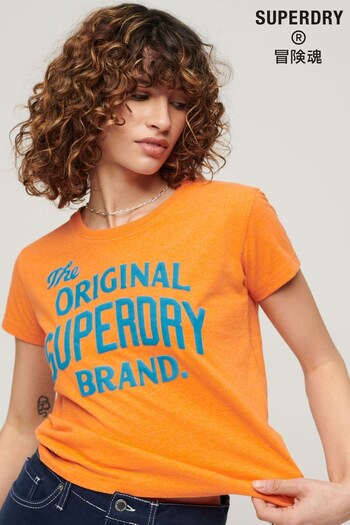Superdry Orange Archive Neon Graphic T-Shirt (677163) | £27