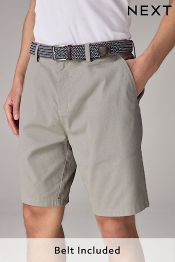 Sage Green Belted Chino Shorts (677219) | £26
