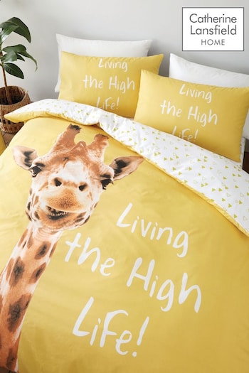 Catherine Lansfield Yellow Giraffe Duvet Cover and Pillowcase Set (677459) | £20 - £25