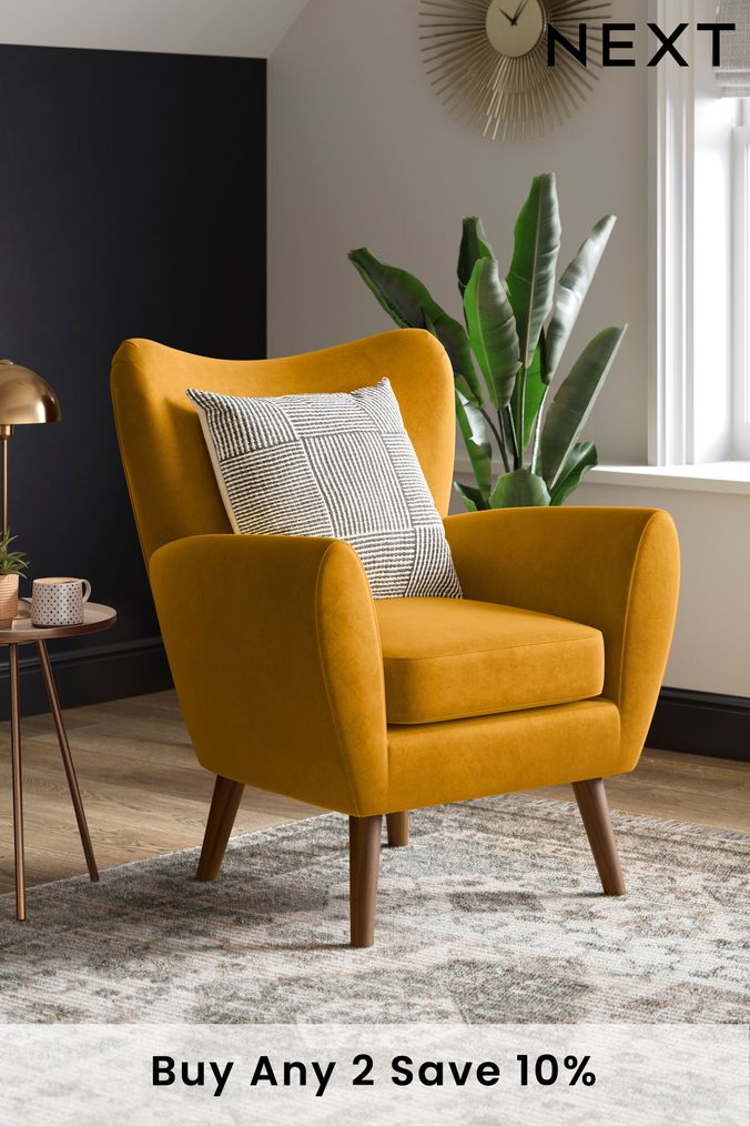 Yellow armchairs outlet