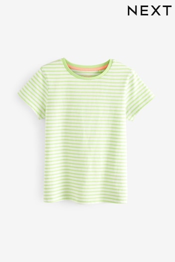 Lime Green Stripe T-Shirt (3-16yrs) (677717) | £4.50 - £7.50