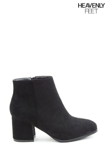 Heavenly Feet Ladies Vegan Friendly Ankle Black Boots (677840) | £50