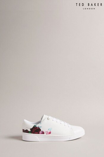 Ted Baker Artile Printed Cupsole White Trainers (677952) | £110