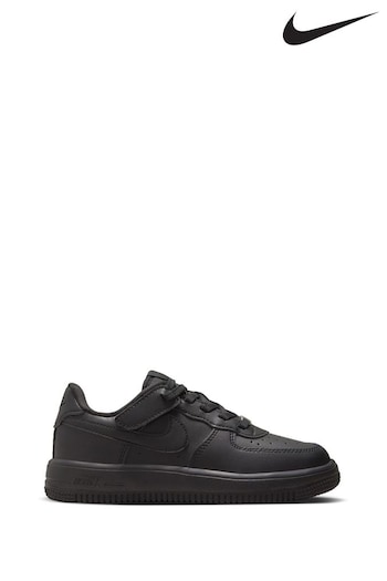 Nike Black Junior Air Force 1 Low EasyOn Trainers (678297) | £53