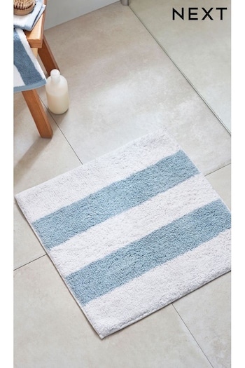 Blue Block Stripe Shower Mat (678568) | £10