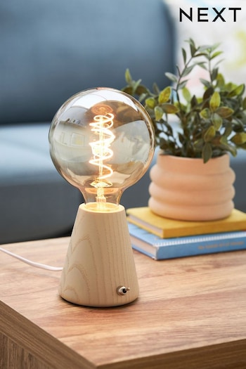 Blonde Oslo Tapered Wood Table Lamp (678853) | £40