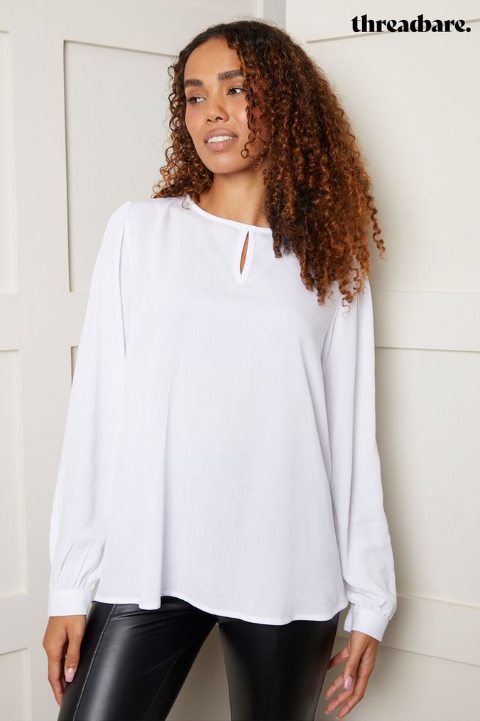 Plus size best sale white blouses uk