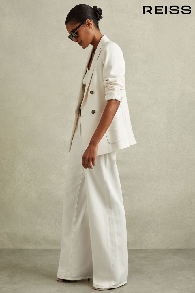 Petite white deals blazer jacket