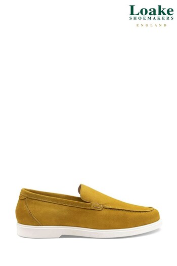 Loake Yellow Tuscany Suede Apron Loafers (679088) | £145