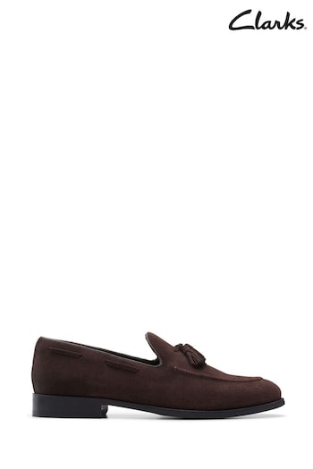 Clarks Brown Dark Suede Craftarlo Trim Shoes (679474) | £90