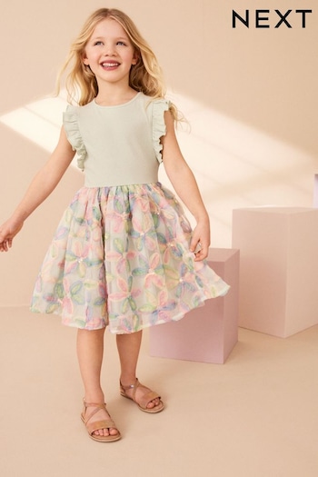 Green Sequin Embroidered Skirt Dress (3-16yrs) (679578) | £22 - £28