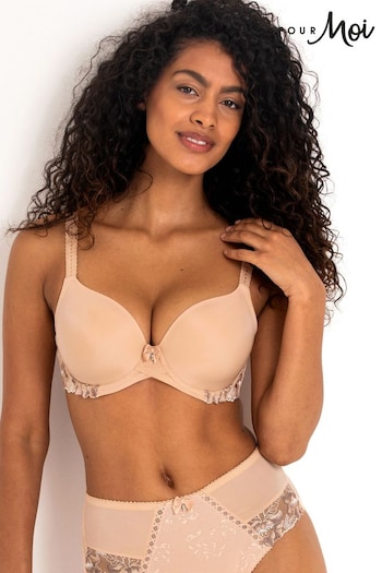 Pour Moi Nude Sofia Embroidered Side Support Bra (679711) | £32
