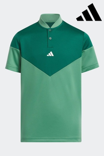 adidas Golf Boys Green HEAT.RDY Sport Collar Polo Shirt (679793) | £30