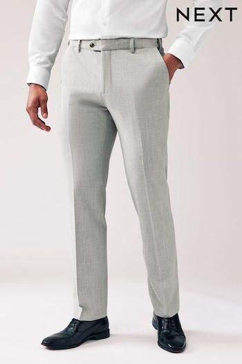 Light Grey Regular Fit Motionflex Stretch Suit Trousers panelled (680093) | £40