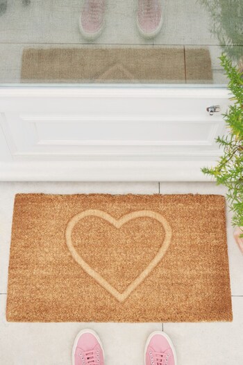 Natural Heart Embossed Doormat (680188) | £20