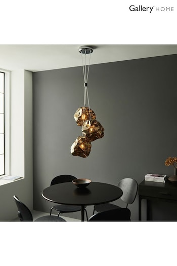 Gallery Home Bronze Hamble 3 Bulb Pendant Ceiling Light (680210) | £303
