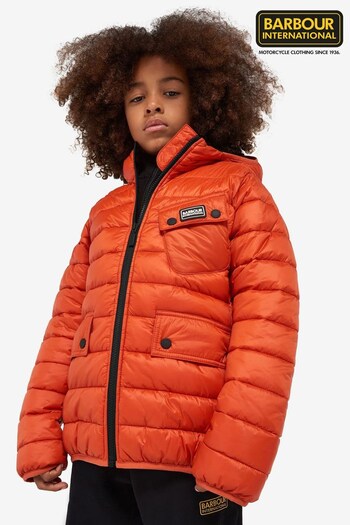 Barbour® International Boys Orange Ouston Jacket (680526) | £100