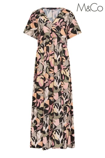M&Co Black Midaxi Floral Dress (681129) | £34