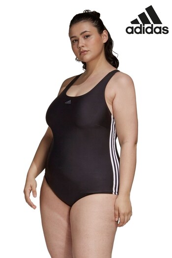 adidas Black Curve 3-Stripes Fit Swimsuit (681193) | £33