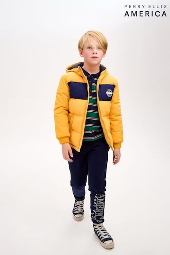 Perry Ellis America Boys Yellow Puffer Jacket (681202) | £65 - £75