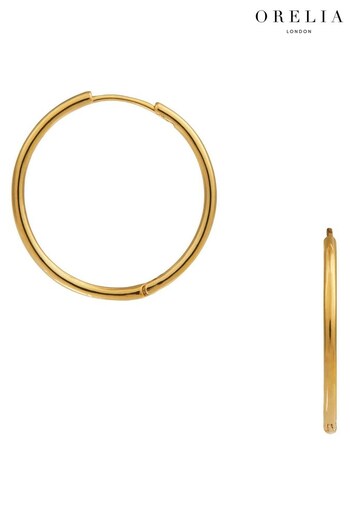 Orelia London 18K Gold Micro Hoop 25mm Earrings (681208) | £22