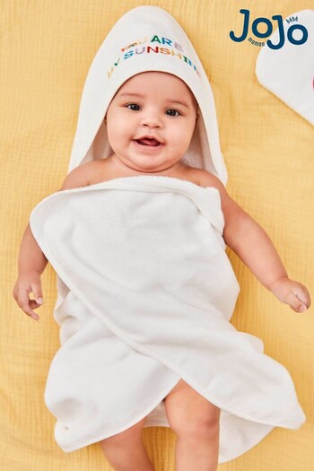 JoJo Maman Bébé Rainbow Hooded Towel & Wash Mitt (681370) | £22