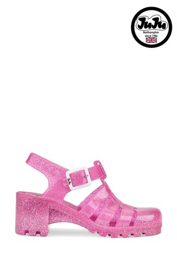 Juju Ladies Pink Babe Glitter Jelly Sandals (681596) | £30