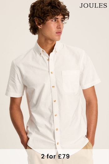 Joules Oxford White Classic Fit Short Sleeve Shirt (681689) | £39.95