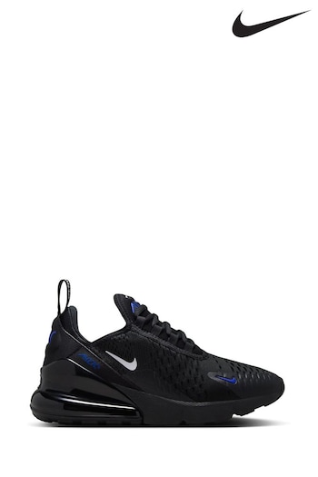 Nike Black/White/Blue Air Max 270 Trainers (682158) | £90