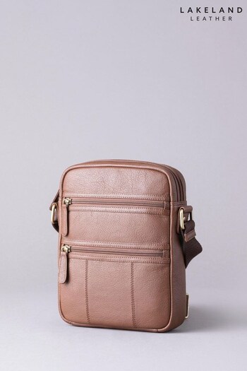 Lakeland Leather Discoverer Leather Messenger Brown Bag (682423) | £90