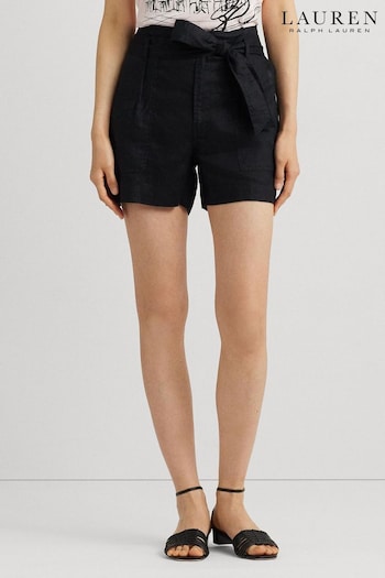 Lauren Ralph Lauren Davian Belted Linen Shorts (682493) | £139