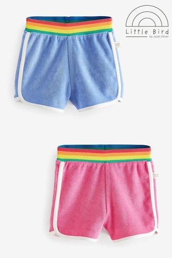 Little Bird by Jools Oliver Pink/Lilac Towelling 2 Pack Classic Shorts (682797) | £18 - £24