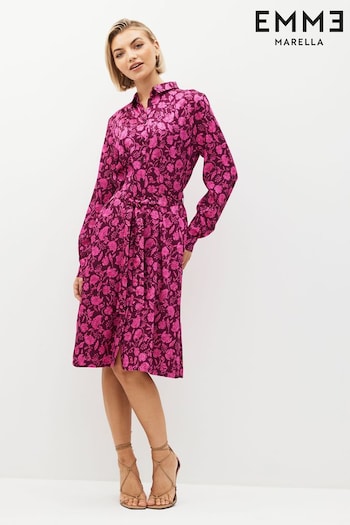 Nevada Red Paisley Print Midi Shirt Dress (683249) | £145